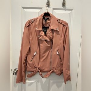 Leather jacket pink from forever 21